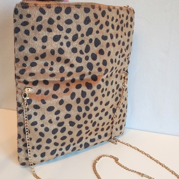 Animal print shoulder crossbody envelope bag - Picture 5 of 8